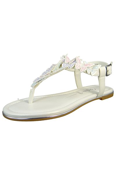 Buffalo Damen Sandalen Capri Butterfly2 1600155 Weiß White Kunstleder