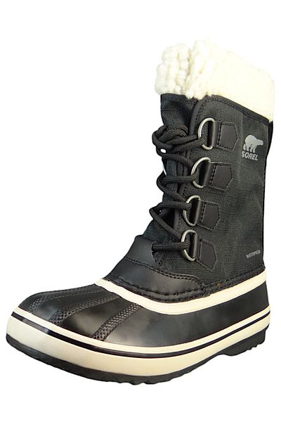 Sorel Damen Stiefel Stiefel Winterschuhe Winter Carnival WP 2084921 Schwarz 011 Black Stone mit Vulkanis