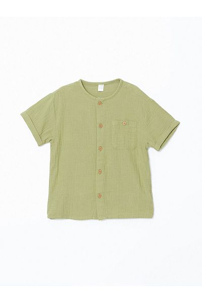 LC Waikiki Lcw Kids Prevailing Collar Basic Boy's Shirt and Pants 2-Piece