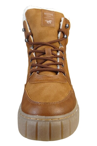 Mustang Sneaker Damen Mid 1446605 Braun 307 Cognac Kunstleder