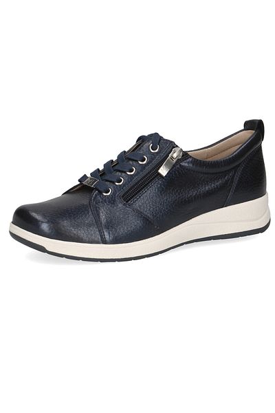 Caprice Damen Low Sneaker Low Top H-Weite 9-23752-42 Blau 883 Ocean Per. Deer Leder mit CAP Airmot./FB & CAP