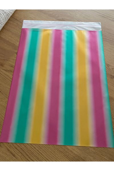 faela etiket tasarım paketleme Τσάντα δώρου 35x50 cm με μοτίβο ουράνιο τόξο 10 τεμάχια