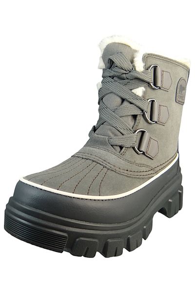 Sorel Damen Stiefel Stiefel Winterschuhe Torino V WP 2106701 Grau 052 Quarry Grill Leder/Synthetik mit Ge