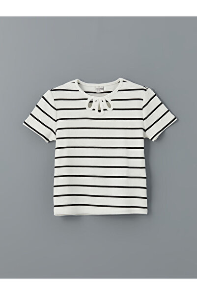 LC Waikiki LCW Παιδικό μπλουζάκι με λαιμόκοψη για κορίτσια