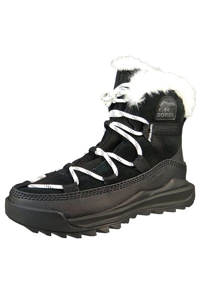 Sorel Damen Sportliche Stiefelette Winterschuhe ONA RMX Glacy WP 2048761 Schwarz 010 Black Sea Salt Leder