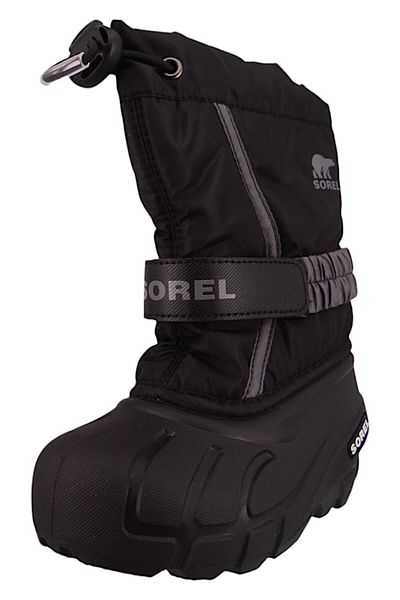 Sorel Kinder Stiefel Winterschuhe Flurry 2114082 Schwarz 016 Black mit Wasserdichtem Thermogummi & 2,5