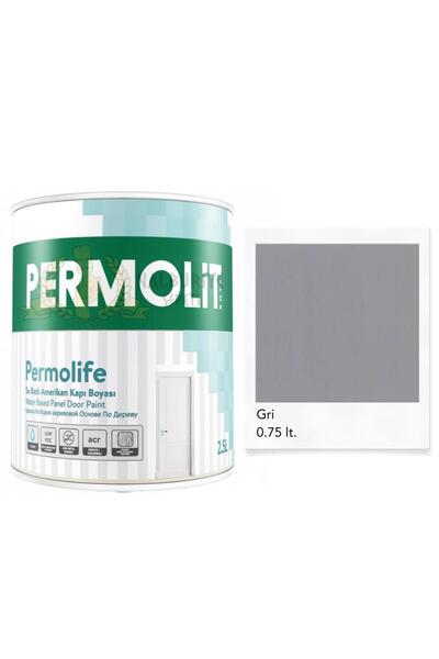 Permolit Permolife Su Bazlı Amerikan Panel Kapı Boyası - GRİ - 0.75 Lt.