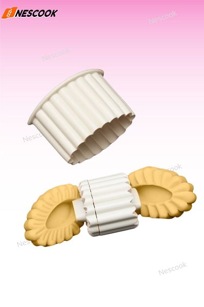 nescook Double-Sided Oval Jam Cutter - Press-On, Cookie and Halva Cutting