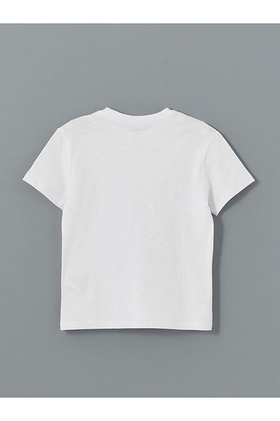 LC Waikiki Tricou de bază pentru băiat LCW Kids, alb, cu gâtul turn