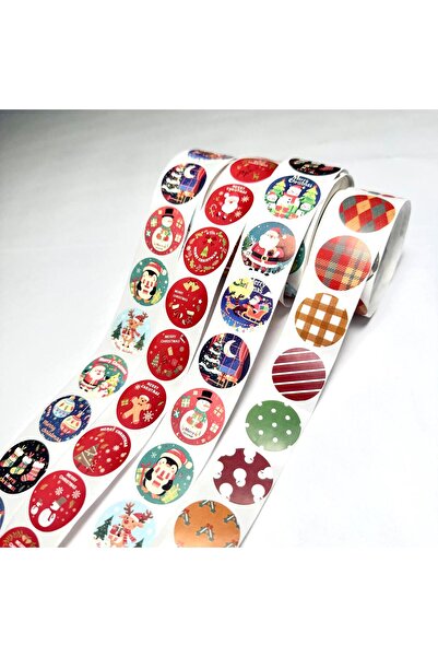 weloveis Yılbaşı desenli Etiketi-36 Farklı Desen-2,5x2,5cm-36Adet