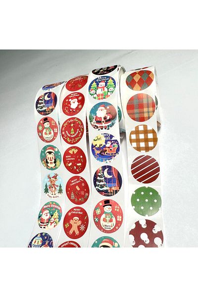 weloveis New Year's Pattern Sticker-36 Different Patterns-2.5X2.5Cm-36Pcs