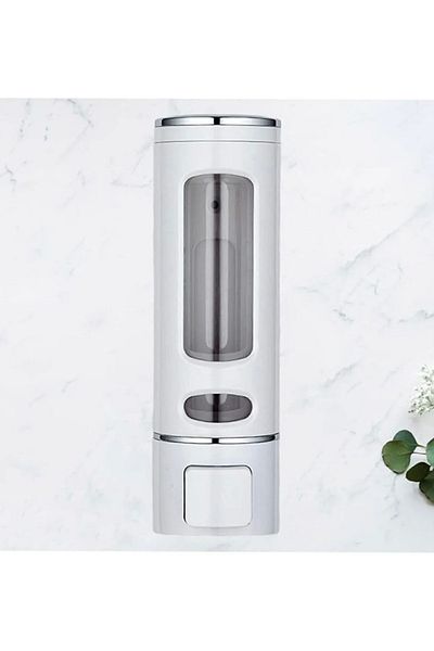 MAİN SHOP Mounted Manual White Soap Dispenser - Liquid for Wall, Hand and Sink