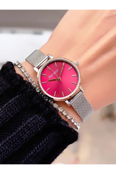 Ferrucci ÇELİK HASIR KORDON KÜÇÜK KASA KADIN KOL SAATİ 3 ATM SU GEÇİRMEZ 2 YI...