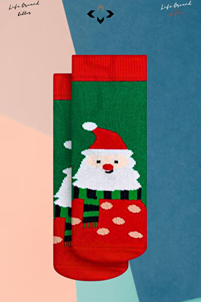 LİGROUND 2 ЧИФТА УНИСЕКС чорапи с новогодишна тематика, подарък, чорапи за новогодишна година, червени чорапи, бели чорапи