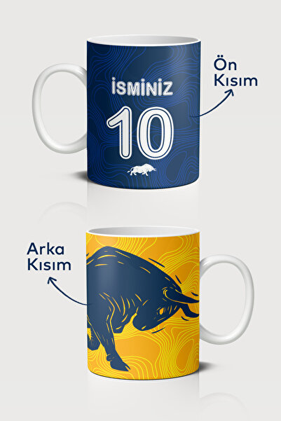 Gizeo Concept Sarı Lacivert Çubuklu Boğa Tasarımlı Forma Yeni Sezon Kişiye Öz...