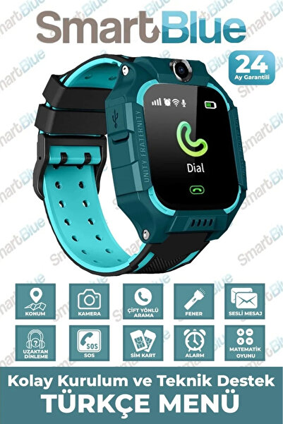 SMARTBLUE Sim Kartlı, Gps Konum Takipli, Sos Acil Arama, Uzaktan Ortam Dinlem...