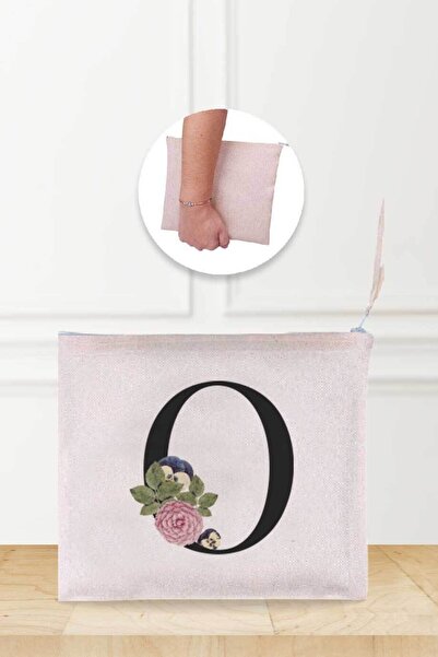 Gizeo Concept Ленена чантичка за грим с шарка на буквата O