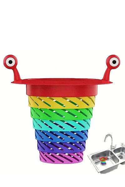 usin Colorful Plastic Foldable Easy to Follow Removable Shower Sink Bathroom Balcony Drain Strainer