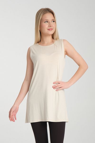 YCG GİYİM Sleeveless Cycling Collar Tunic