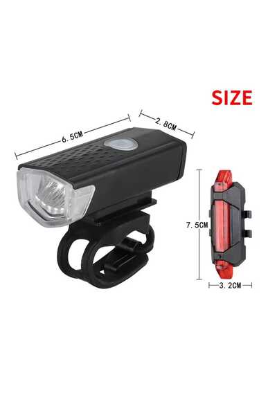 tur bike Usb Şarj Led Bisiklet Scooter Ön Far Arka Işık Lambası Işık Seti