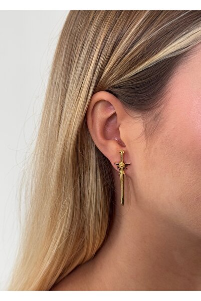 KİLİGİSTANBUL ALTIN KAPLAMA  KÜPE 4 CM