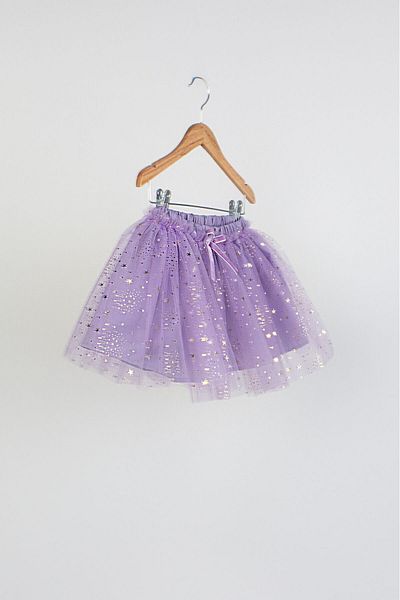 DUCA Star Printed Tutu Skirt with Ribbon Detail and Satin Lining