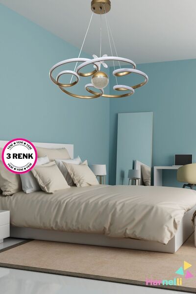 Harnelli 3 Renk Yanabilen Şeker TOP AKSESUARLI Modern Ledli Avize