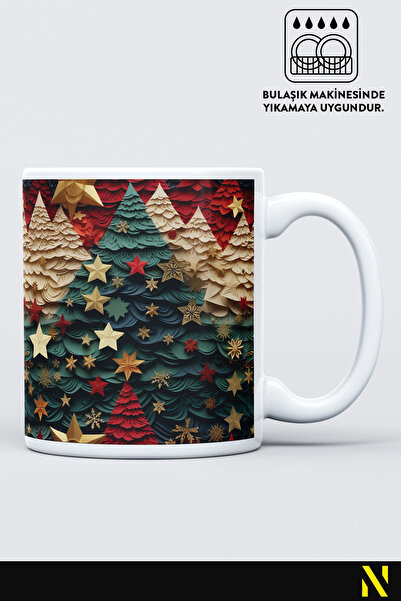 nilizma كوب بورسلين بطابع رأس السنة الجديدة