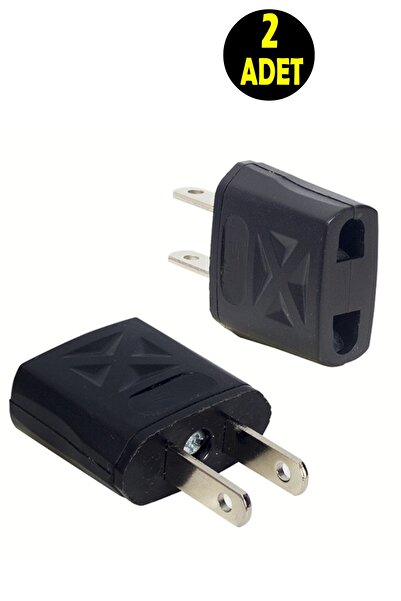 usin 2 ADET Türk Avrupa Tipi Fişi Amerikan Fişe Çevirici Dönüştürücü Seyahat Adaptörü TERSİ FİŞ