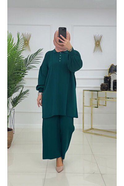 Enans Design Set de îmbrăcăminte pentru musulmane din două piese, cu tunica c...