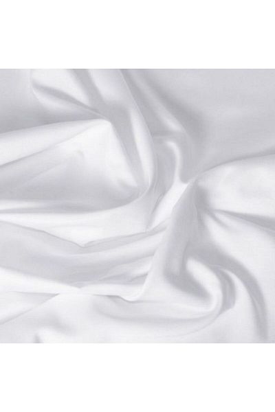 Mef Collection ملاءة سرير فندقية مطاطية اقتصادية مزدوجة بيضاء 235x260 سم 4 قطع