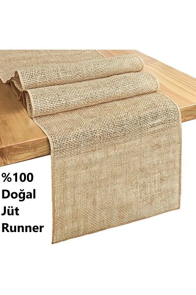 Ferdys 100% Natural Jute Runner, Decorative Wicker Fabric Tablecloth, Authentic Runner
