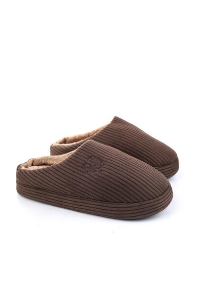Papuçsepeti Shoe Basket 2488 Men's Winter Home Carpet Guest Slippers