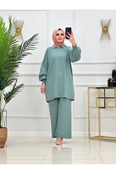 Enans Design Set de îmbrăcăminte pentru musulmane din două piese, cu tunica c...