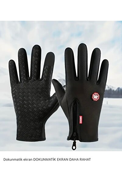 Genel Markalar Suya Dayanıklı Ve Rüzgar Geçirmez Termal Dokunmatik Ekran Eldiven