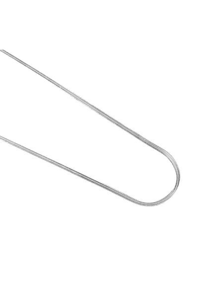 Lekka Design Silver Colored Flat Steel Necklace