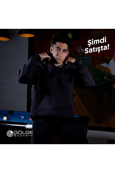 Gölge Store Hanorac unisex de iarnă - Hanorac simplu, neimprimat și moale de calitate