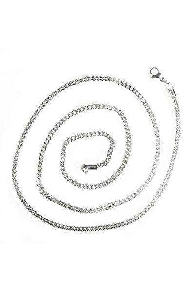 Lekka Design V Model Silver Color Unisex Steel Chain Necklace