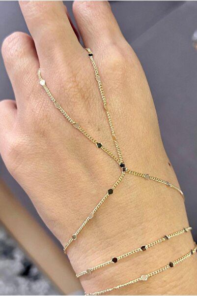 juleeco Pul Detaylı 14 K Renginde Gold Rodyum Şahmeran