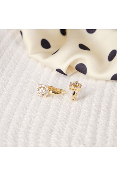 Lekka Design Floral Elegant Anti-Tarnish Steel Luxury Women's Earrings