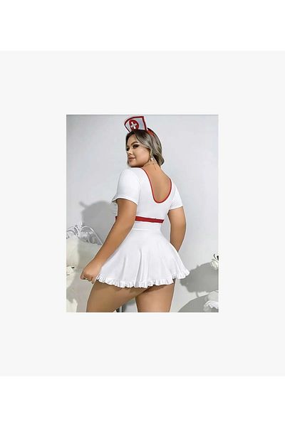 ESİLORA Γυναικεία Fancy Plus Size Κομψή νυχτερινή στολή με φούστα Προσαρμοσμένη στολή Sexi Fancy