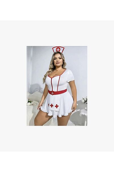 ESİLORA Γυναικεία Fancy Plus Size Κομψή νυχτερινή στολή με φούστα Προσαρμοσμένη στολή Sexi Fancy