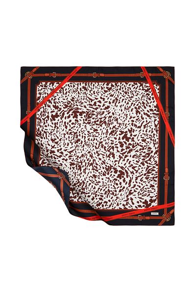 ipekevi Μαύρο και άσπρο μαντήλι Tivil Silk