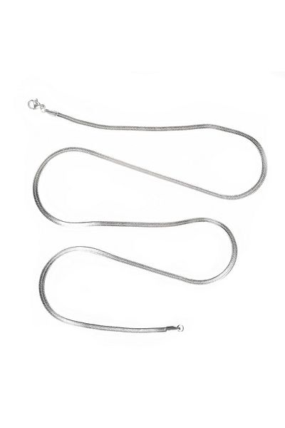 Lekka Design Silver Colored Flat Steel Necklace