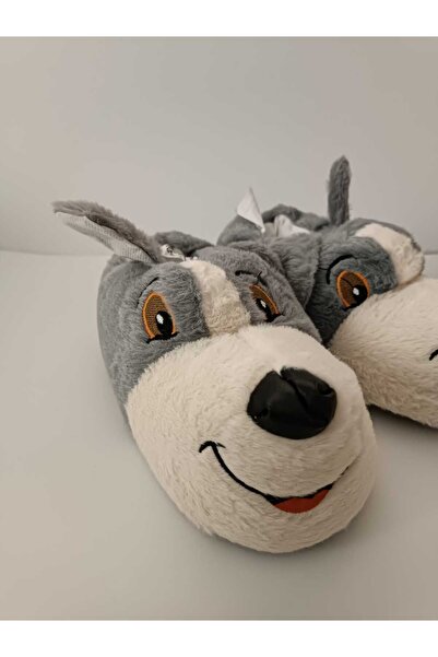 mackrock sports Unisex Çocuk Hayvanlı Köpekli Panduf Ev Botu