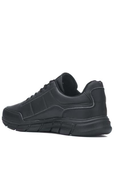 Lepons Büyük Numara 48-50 Siyah Cilt Comfort Sneaker