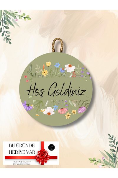 NT Handmade Στολίδι πόρτας λουλουδιών Ψηφιακή ξύλινη εκτύπωση Στολίδι πόρτας εξωτερικού χώρου
