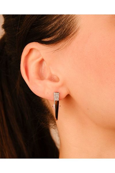 Lekka Design Women's Non-Tarnish Steel Luxury Jewelry Zircon Stone Combination Earrings