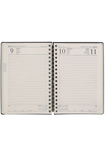 Copyder 17X24Cm Thermo Pu Hidden Spiral Daily Agenda - 70Gr Ivory Cream Hard Cover