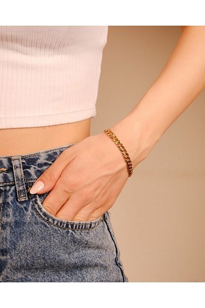 Lekka Design Unisex Jewelry Anti-Tarnish Steel Chain Bracelet